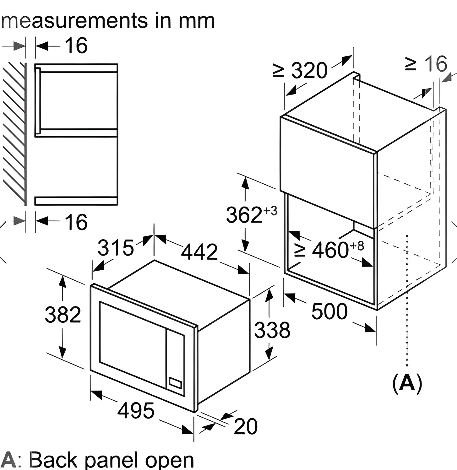 Bosch Series 2 BFL523MS3B - Stainless steel Built in Electric Microwave - Image 5