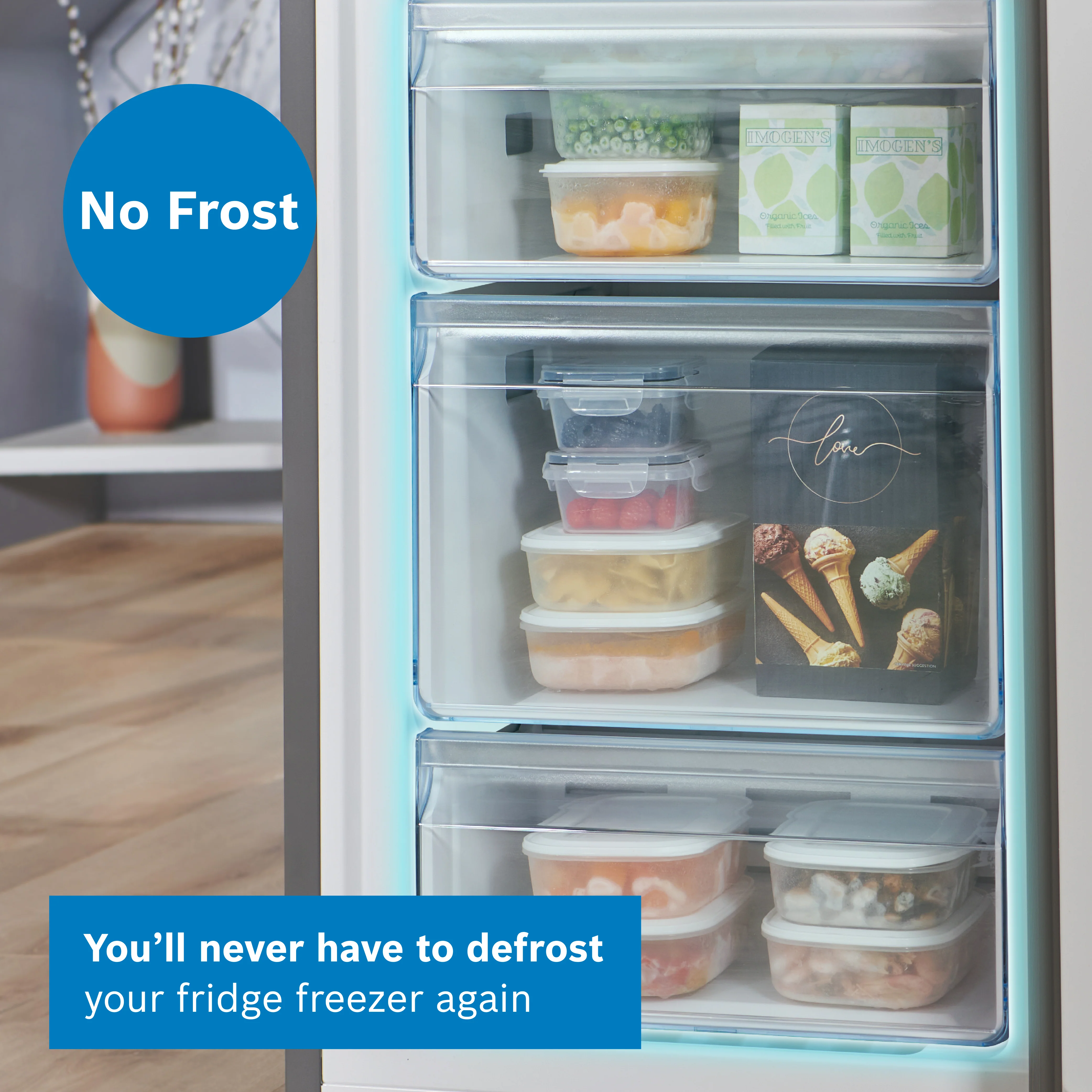 Bosch Series 2 KGN34NLEAG - Silver Freestanding 50/50 Frost Free Fridge Freezer - E energy - Image 11