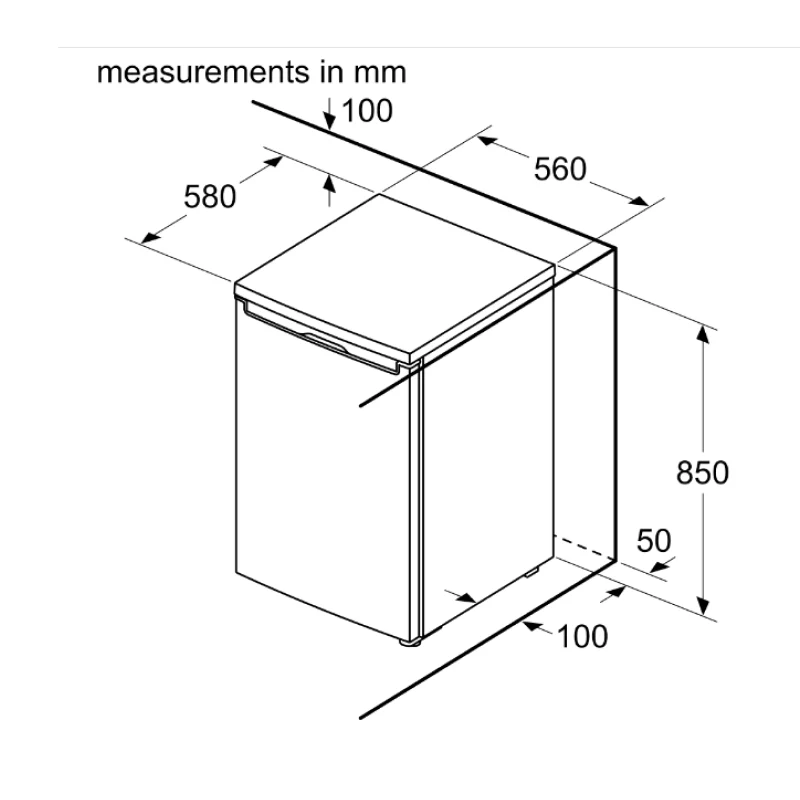 Bosch Series 2 KTR15NWFAG - White Undercounter Fridge - F energy - Image 4