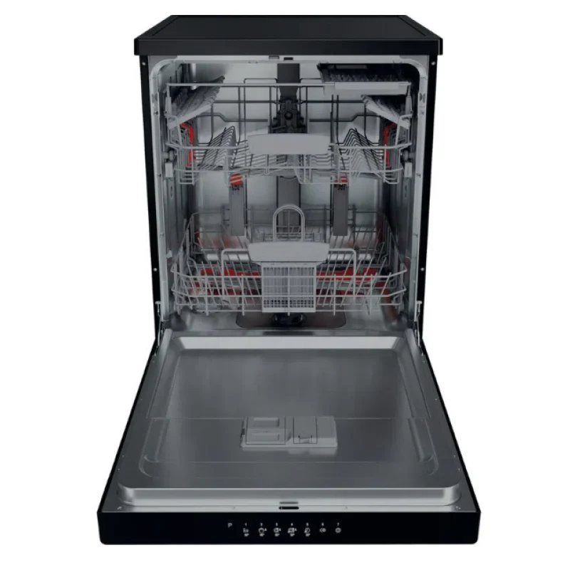 Hotpoint HFC 3C26 WC B UK - Black Freestanding Dishwasher - D energy - Image 4