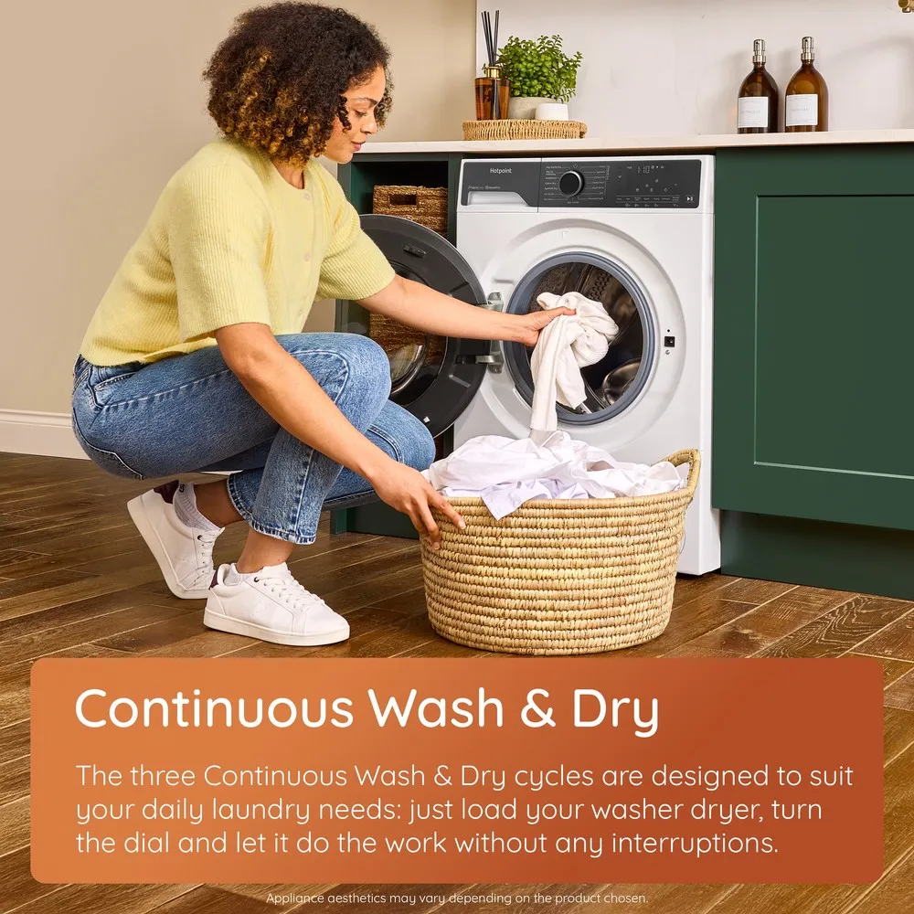 Hotpoint HPD 9693B CARE UK - Piano Black 9KG/6KG Washer Dryer - A Energy - Image 11