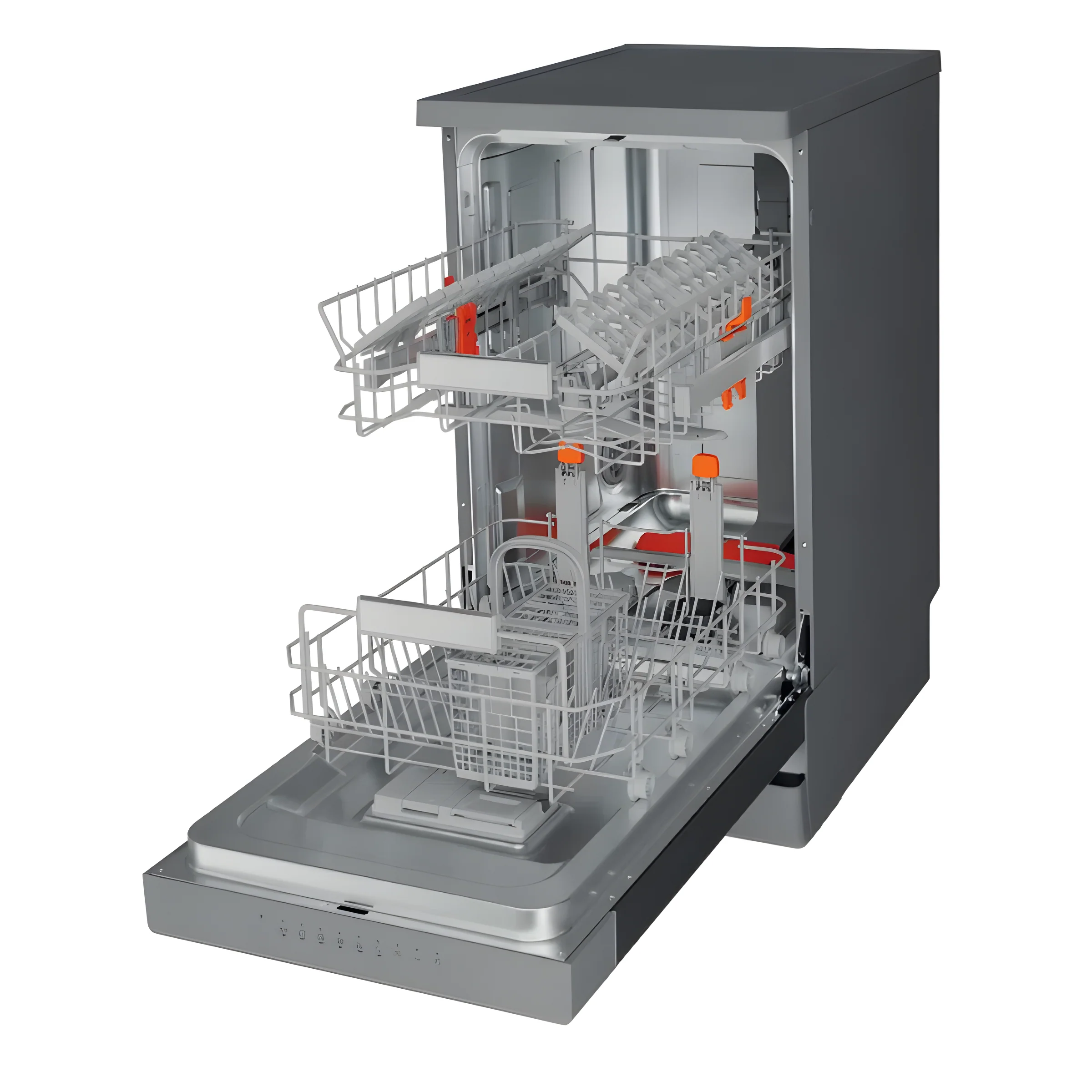 Hotpoint HSFO  3T223 W X UK N - Stainless steel Freestanding Dishwasher - E energy - Image 3