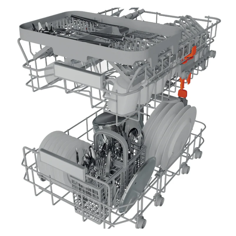 Hotpoint HSIO 3T223 WCE UK N - Silver Integrated Dishwasher - E energy - Image 3