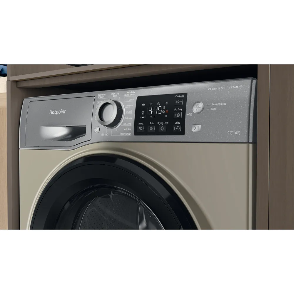 Hotpoint NDB 9635 GK UK - Graphite 9KG/6KG Washer Dryer - 1400 RPM - D energy - Image 7