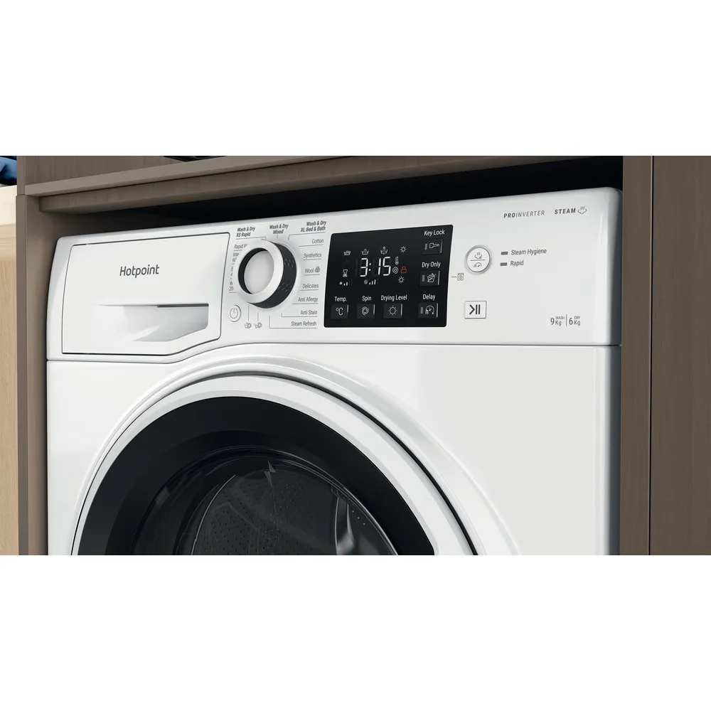 Hotpoint NDB 9635 W UK - White 9KG/6KG Washer Dryer - 1400 RPM - D energy - Image 6