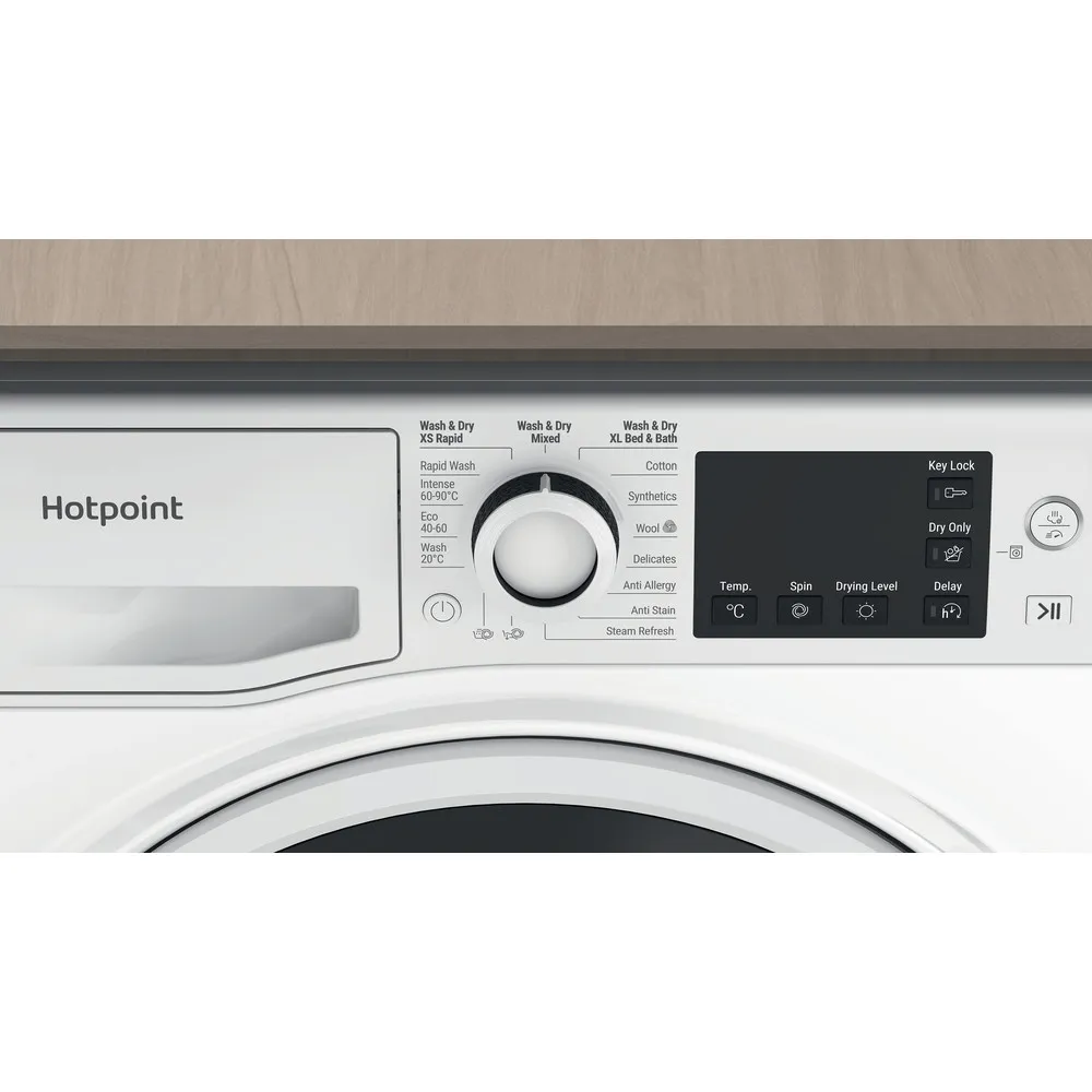Hotpoint NDB 9635 W UK - White 9KG/6KG Washer Dryer - 1400 RPM - D energy - Image 7