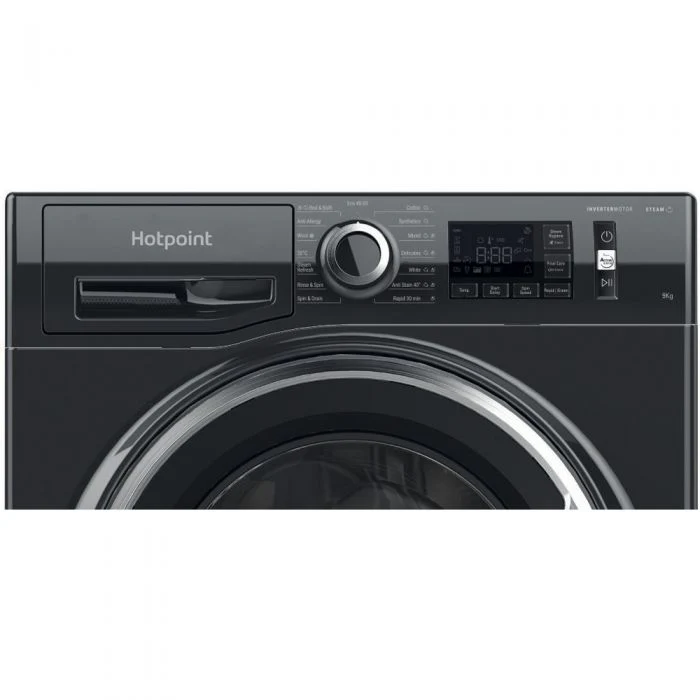 Hotpoint NM11 948 BC A UK - Black Freestanding 9KG Washing Machine - 1400 RPM - A energy - Image 4
