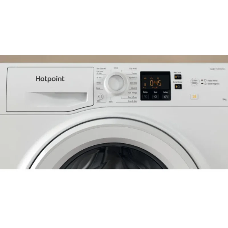 Hotpoint NSWF 945C W UK N - White Freestanding 9KG Washing Machine - 1400 RPM - B energy - Image 3