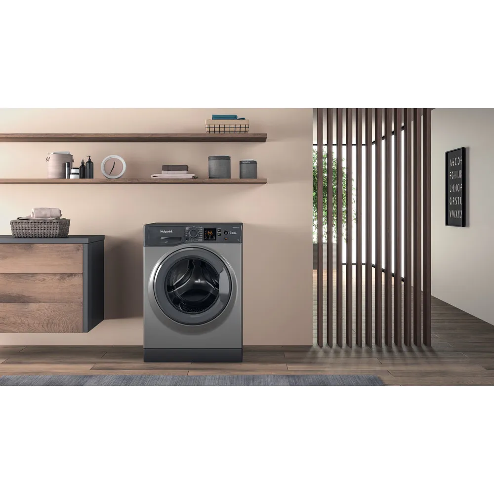 Hotpoint NSWF 946 GG UK - Graphite Freestanding 9KG Washing Machine - 1400 RPM - A energy - Image 6