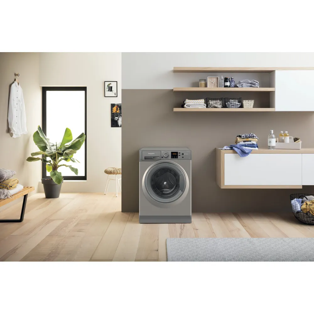 Hotpoint NSWM 1046 GG UK - Graphite Freestanding 10KG Washing Machine - 1400 RPM - A energy - Image 5