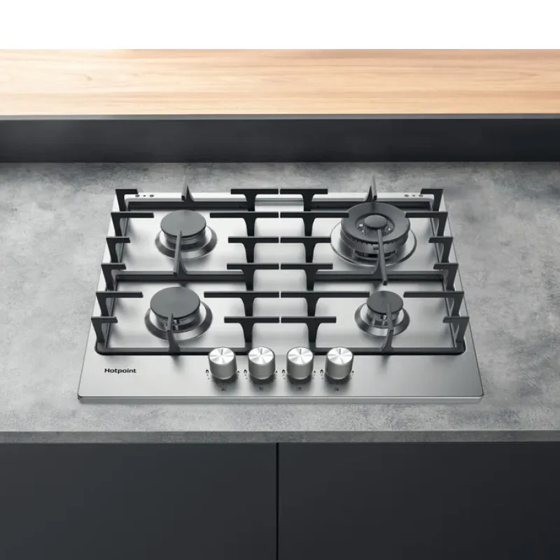 Hotpoint PPH 60G DF IX UK - Stainless steel 4 Zone Gas Hob - Image 3