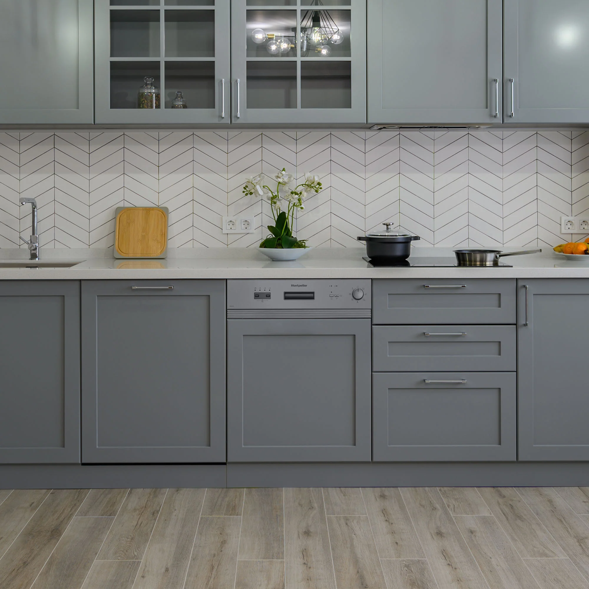 Montpellier MDI655X - Stainless steel Semi Integrated Dishwasher - E energy - Image 3