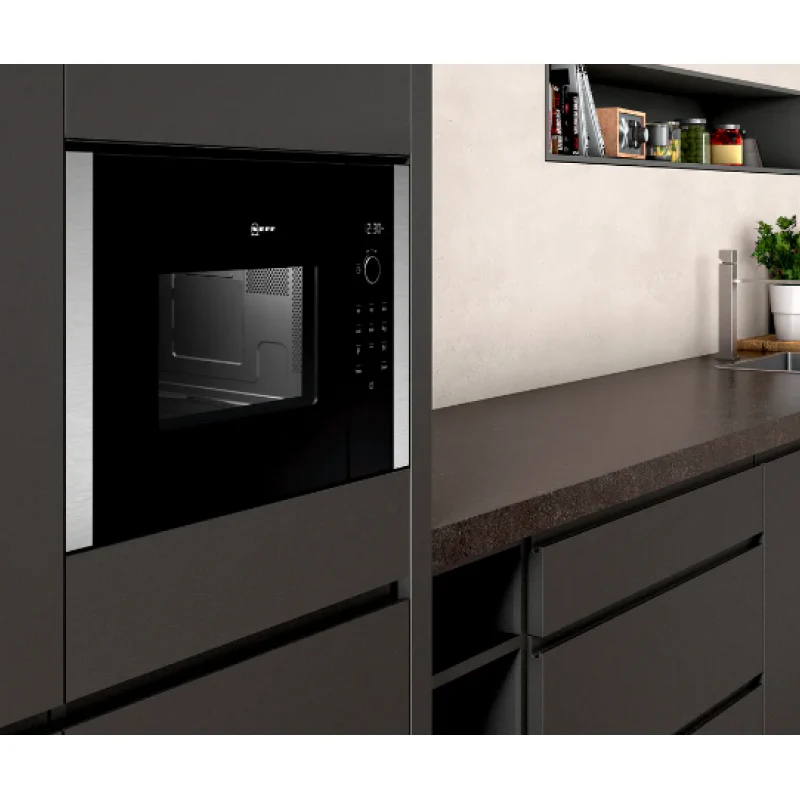 Neff HLAWD23N0B - Stainless steel Built in Electric Microwave - Image 4