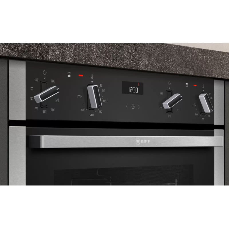 Neff J1ACE2HN0B - Stainless steel Built under Electric Double Oven - A/B energy - Image 3