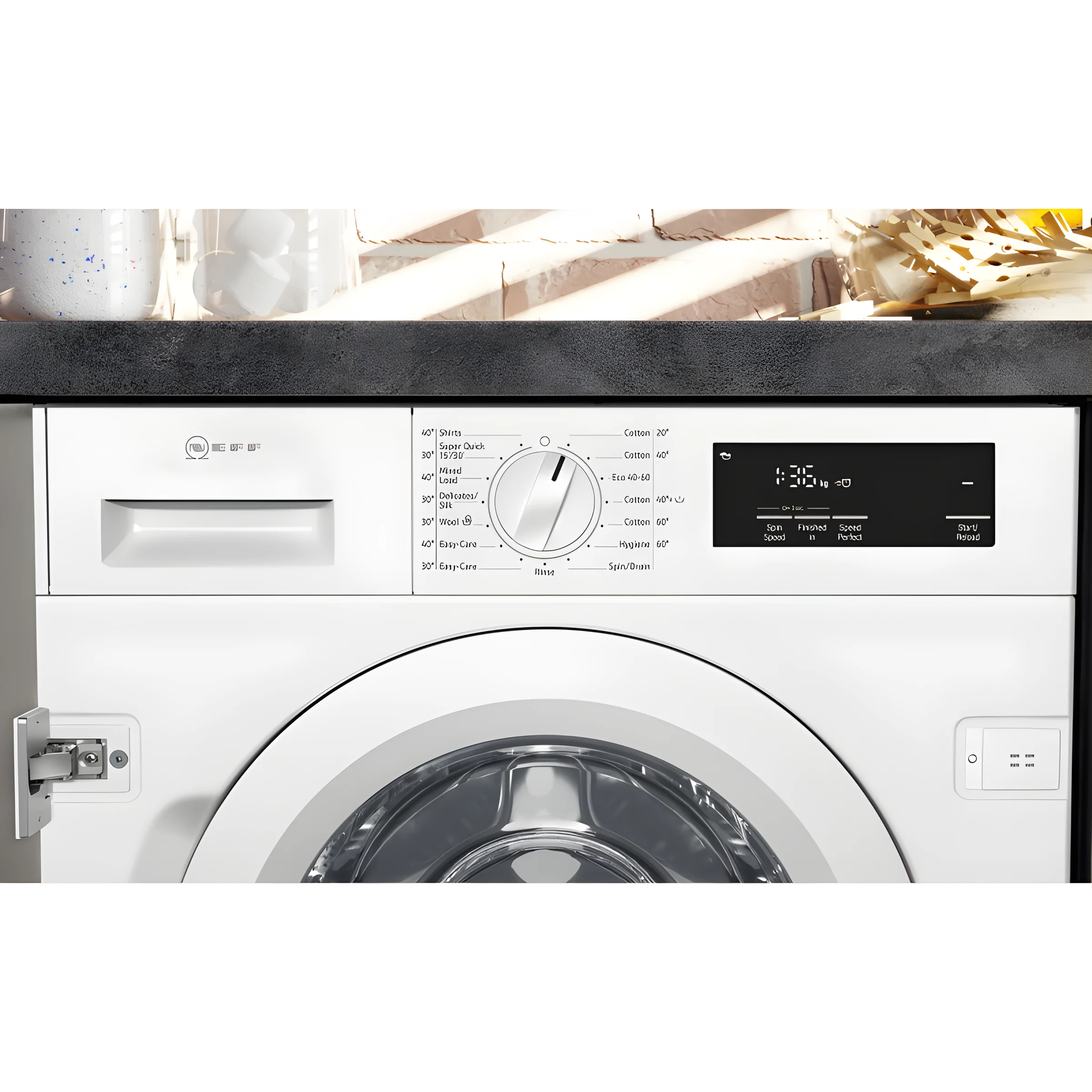Neff W543BX2GB - White Integrated 8KG Washing Machine - 1400 RPM - C energy - Image 4