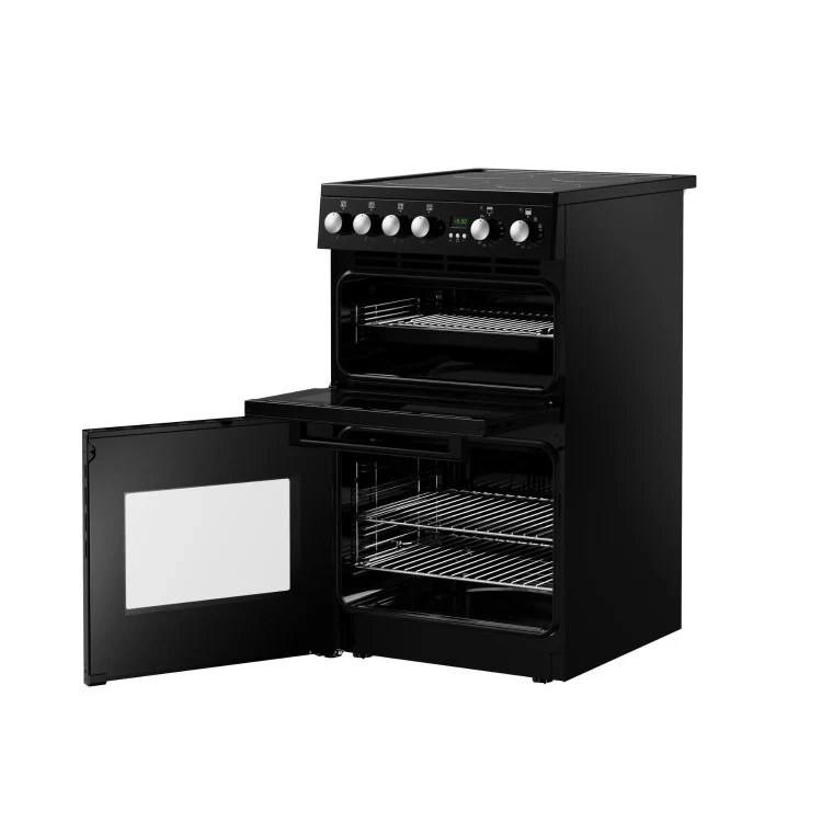 New World FDO50EBLK 444412056 - Black 50cm Electric Cooker - Double Oven - A energy - Image 4