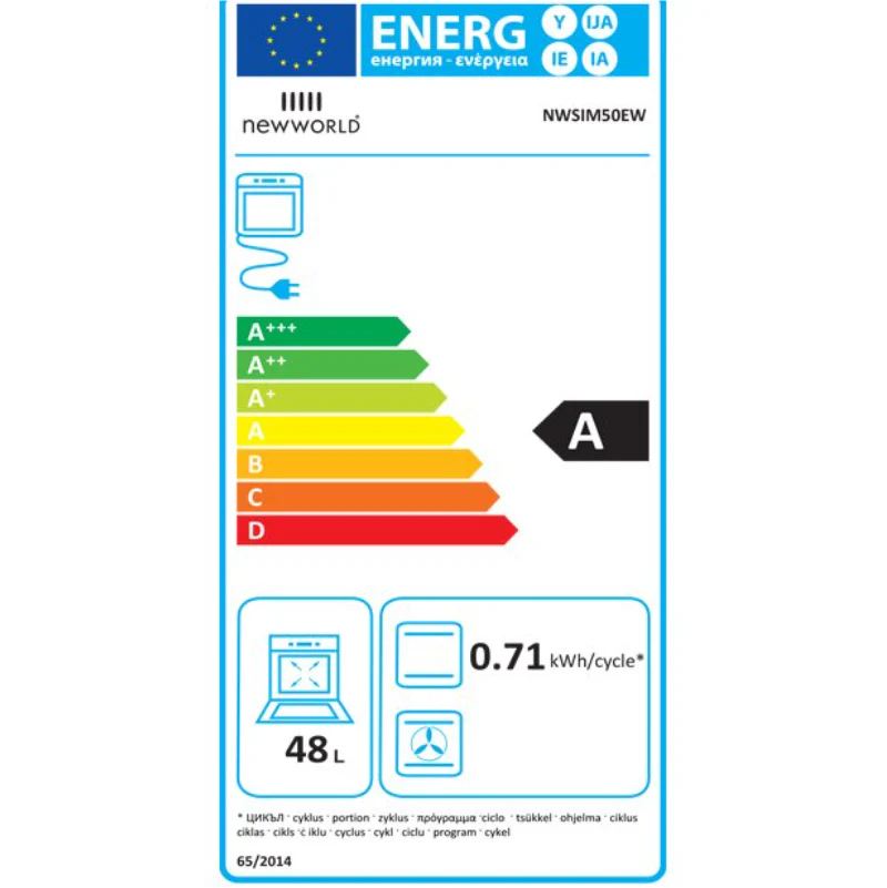 New World NWSIM50EW - White Electric Cooker - A energy - Image 4