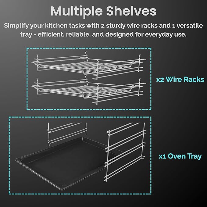 Teknix TKED64B - Black 4 Zone Electric Double Oven - Manual cleaning - A energy - Image 5