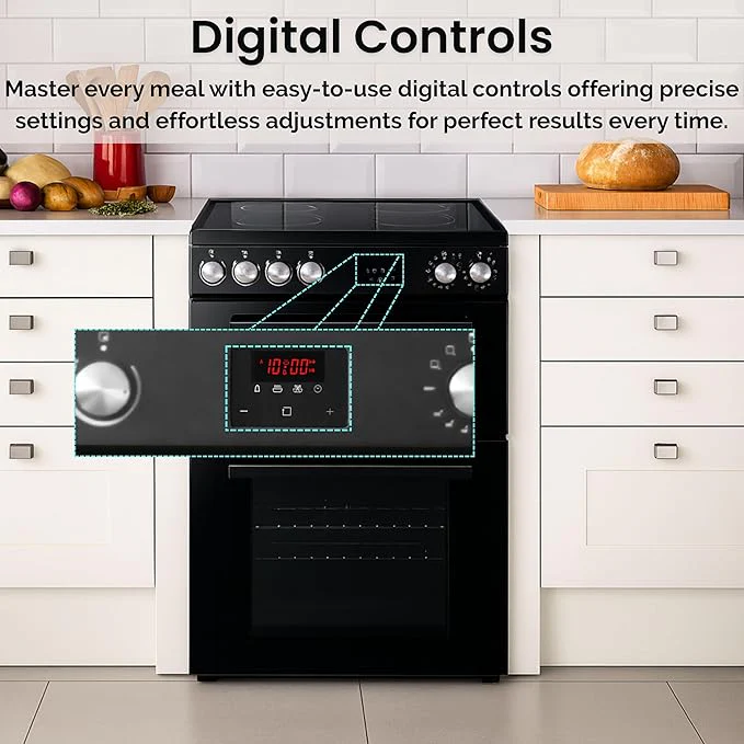 Teknix TKED64B - Black 4 Zone Electric Double Oven - Manual cleaning - A energy - Image 6