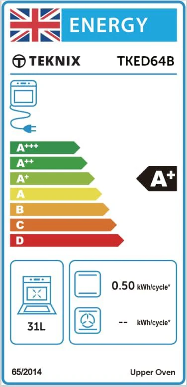 Teknix TKED64B - Black 4 Zone Electric Double Oven - Manual cleaning - A energy - Image 9